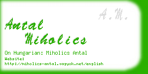 antal miholics business card